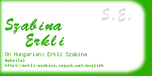 szabina erkli business card